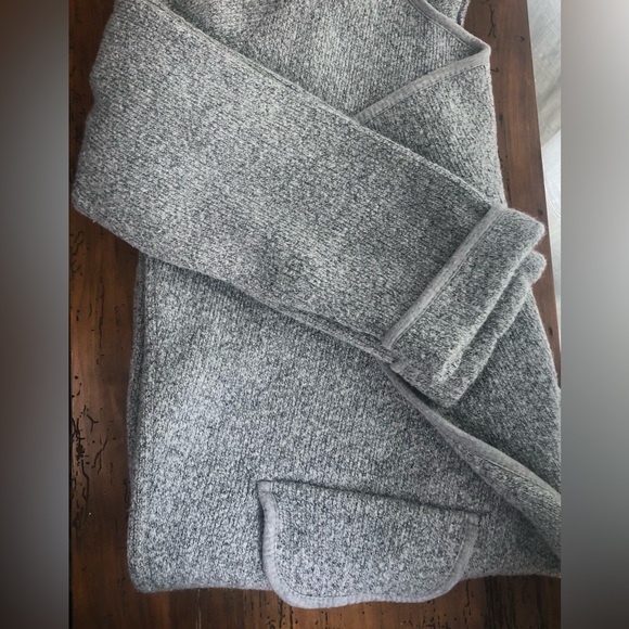 Grey Warm long sleeve open front sweater or sweater coat, size XL GUC - Picture 6 of 13